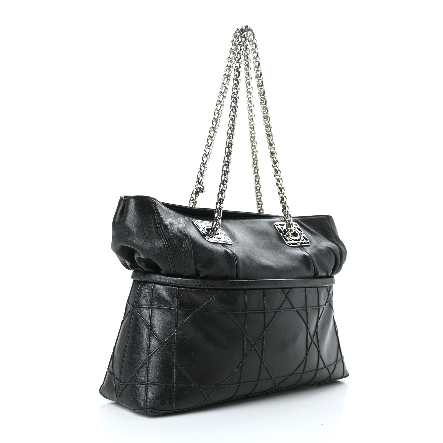 Christian Dior Lambskin Cannage Dior So Dior Tote Black 2 of 8