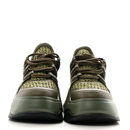 Louis Vuitton Calfskin Raffia LV Archlight 2.0 Platform Sneakers 37 Kaki 3 of 10