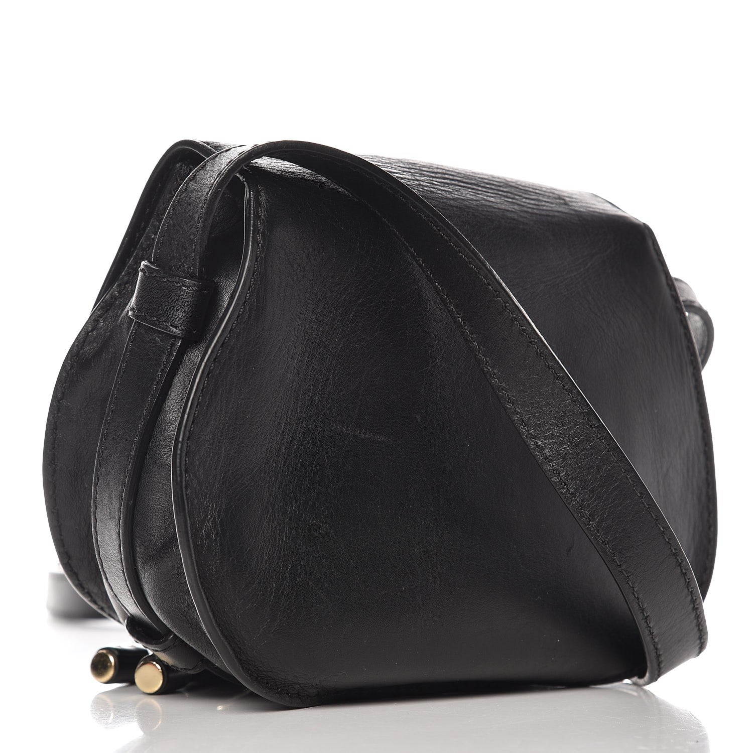 Chloe Calfskin Mini Marcie Metal Bar Trim Crossbody Bag Black 3 of 10
