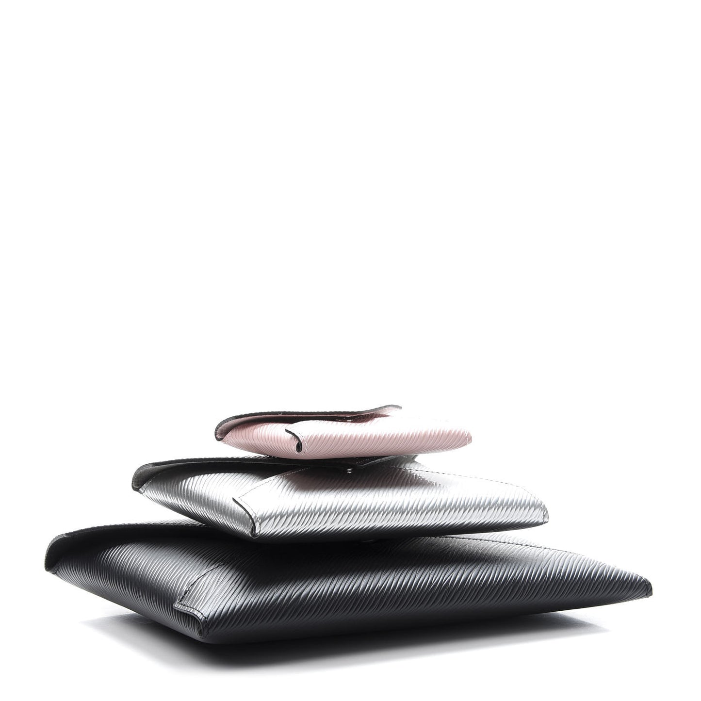 Epi Kirigami Pochette Set Black Silver Rose Ballerine