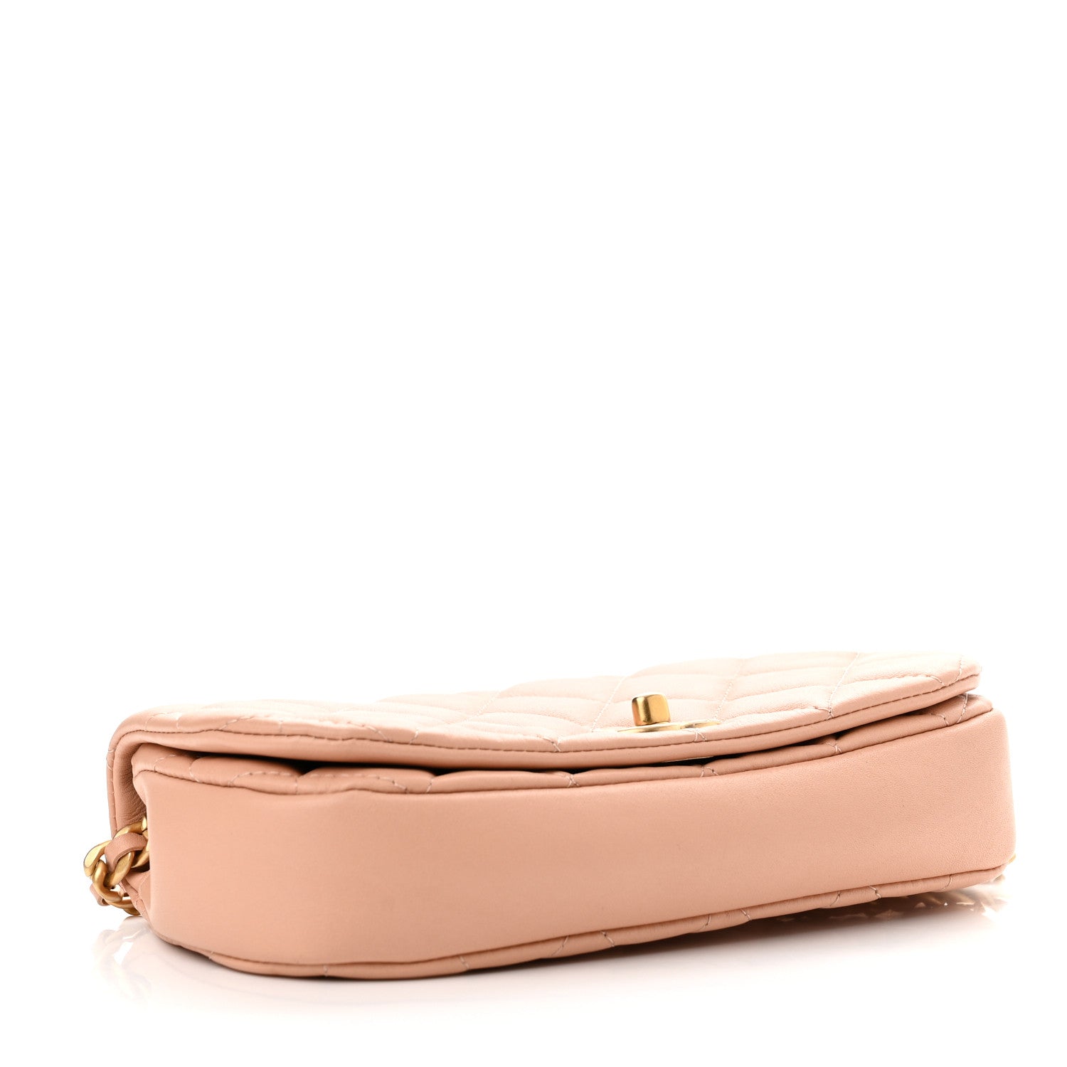 Chanel Calfskin Quilted Coco Mail Clutch With Chain Light Pink 4 of 12