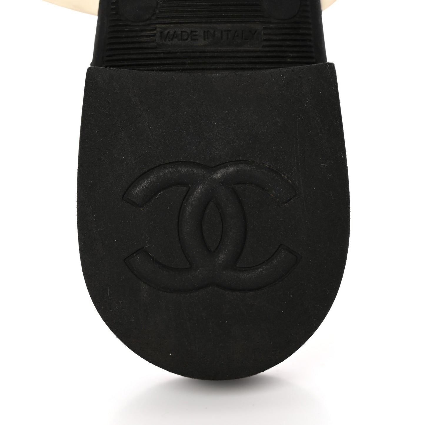 Jelly Quilted Camellia Thong Sandals 38 White Black