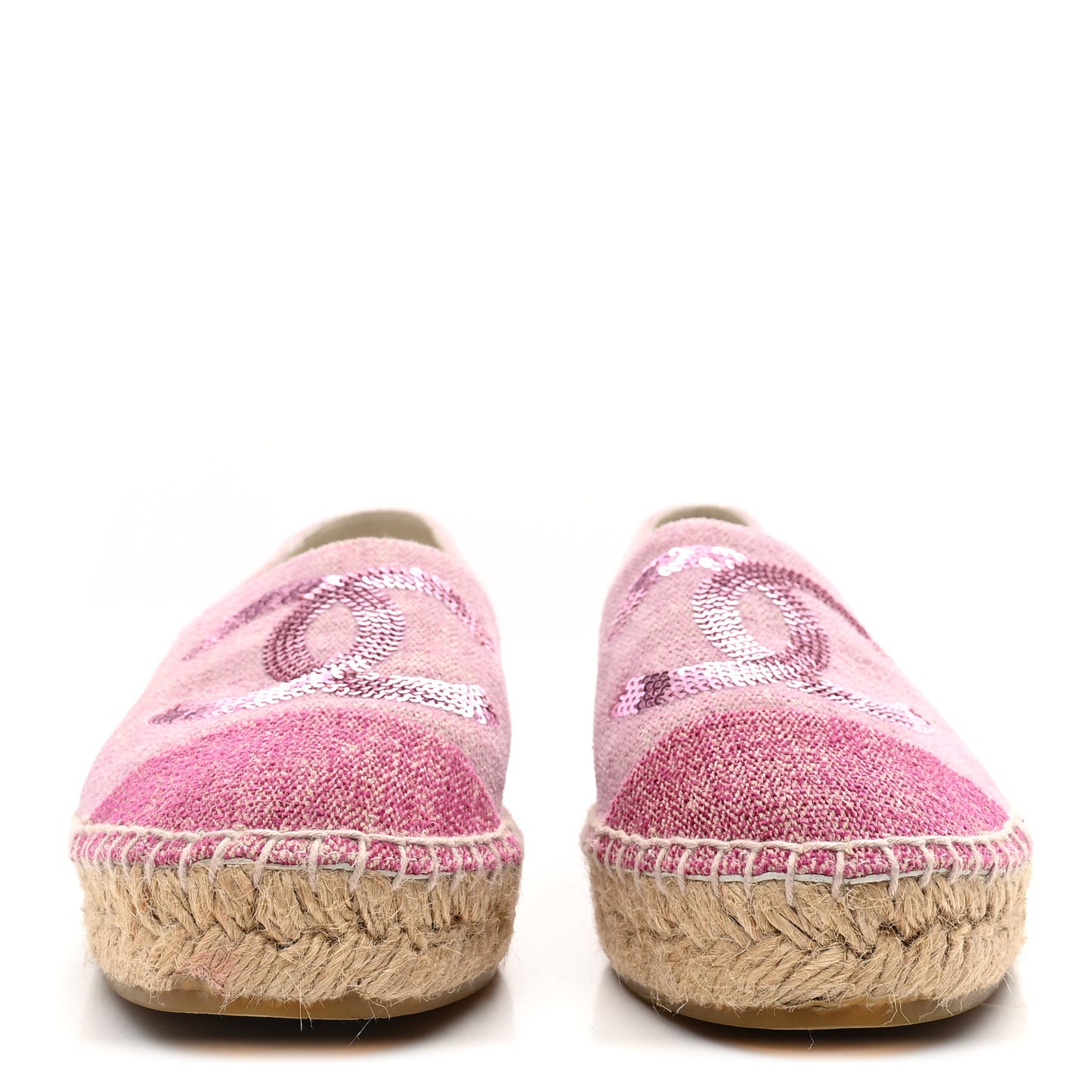 Toile Sequin CC Espadrilles 36 Pink Dark Pink