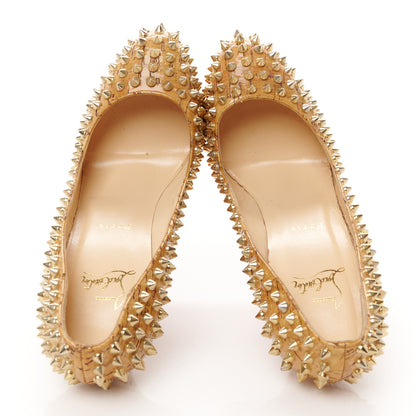 Christian Louboutin Cork Alti Spikes 160 Pumps 40 Natural Gold 2 of 11