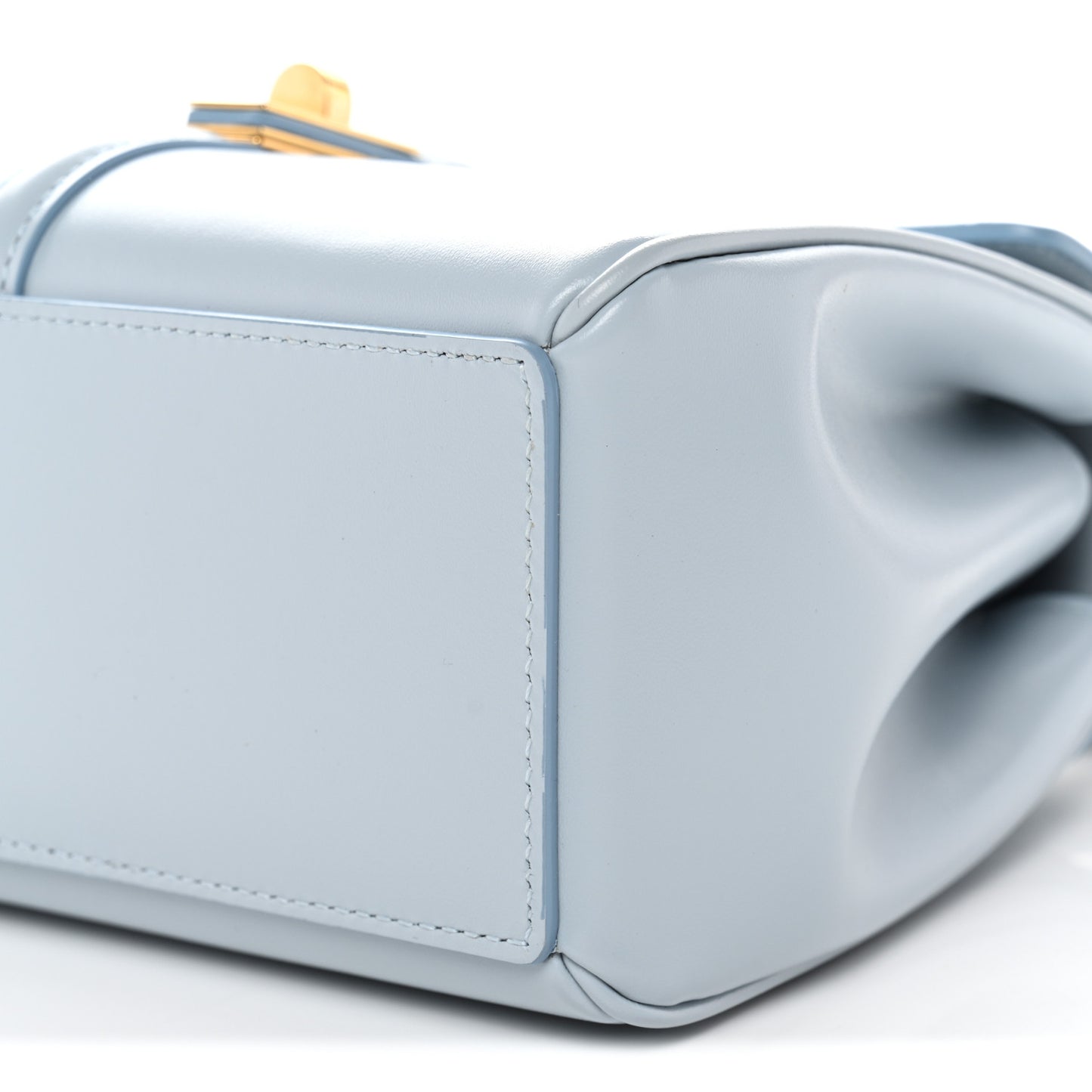 Satinated Calfskin Mini 16 Top Handle Bag Pale Blue