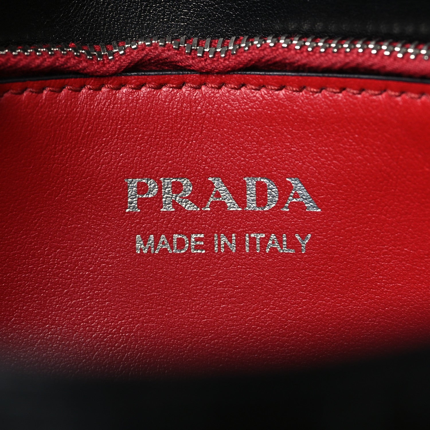 Prada Soft Calfskin Impunture Diagramme Large Chain Flap Shoulder Bag Black 7 of 11