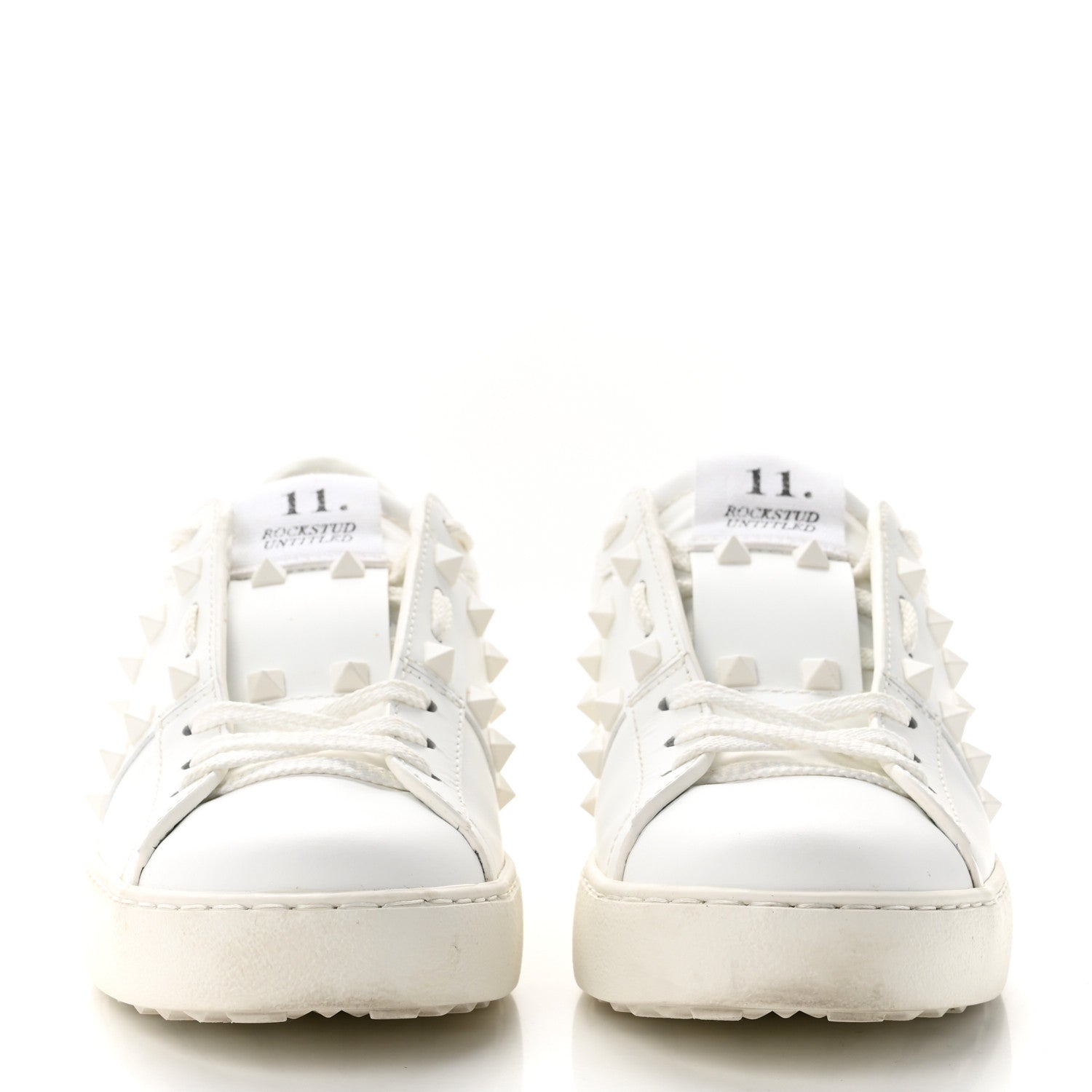 Valentino Garavani Calfskin Rockstud Untitled Open Sneakers 37 White 2 of 8