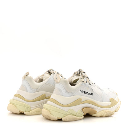 Balenciaga Fabric Mesh Womens Triple S Sneakers 37 White 5 of 10