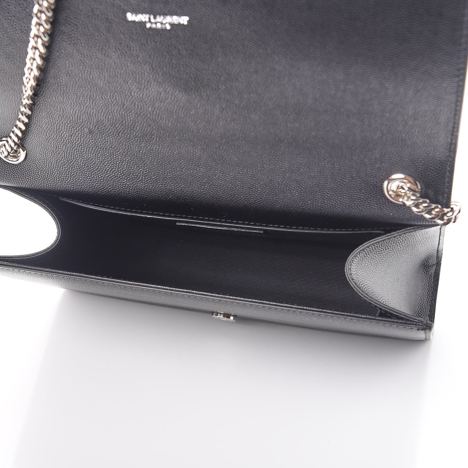 Saint Laurent Grain De Poudre Medium Classic Monogram Kate Satchel Black 5 of 7