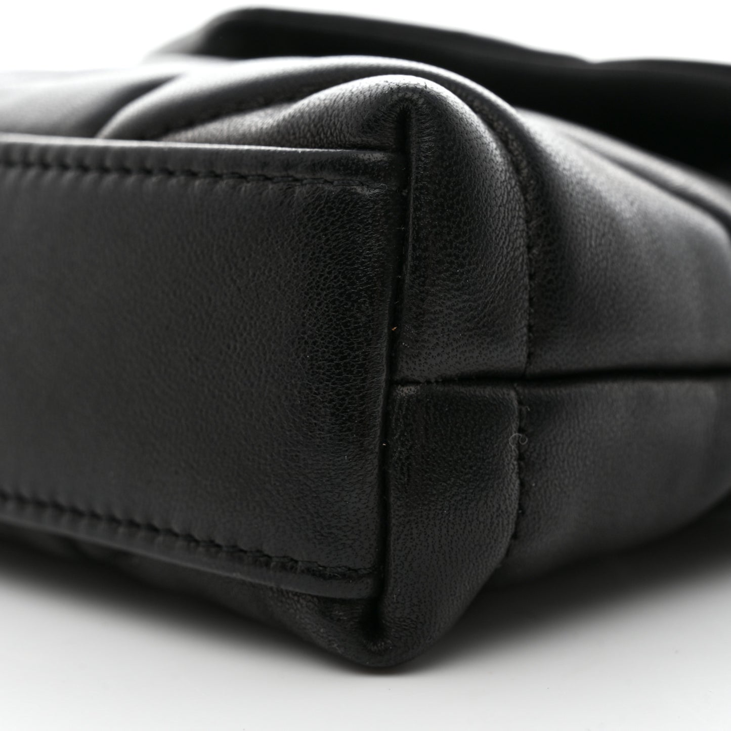 Lambskin Monogram Loulou Puffer Pouch Clutch Black