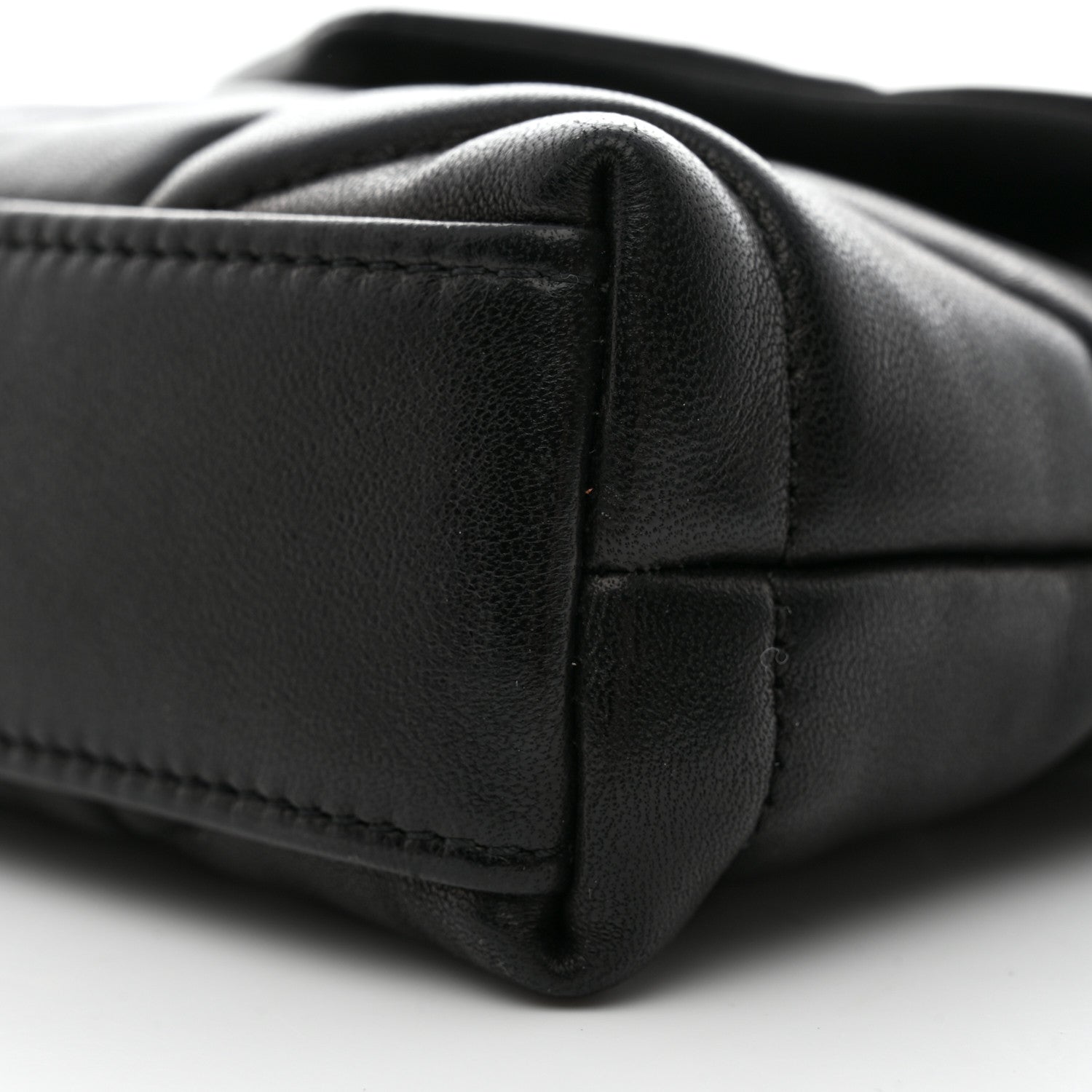 Saint Laurent Lambskin Monogram Loulou Puffer Pouch Clutch Black 11 of 11