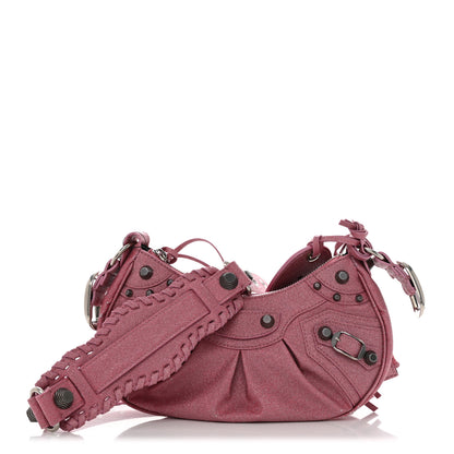 Balenciaga Sparkling Fabric Le Cagole Shoulder Bag XS Sweet Pink 1 of 11