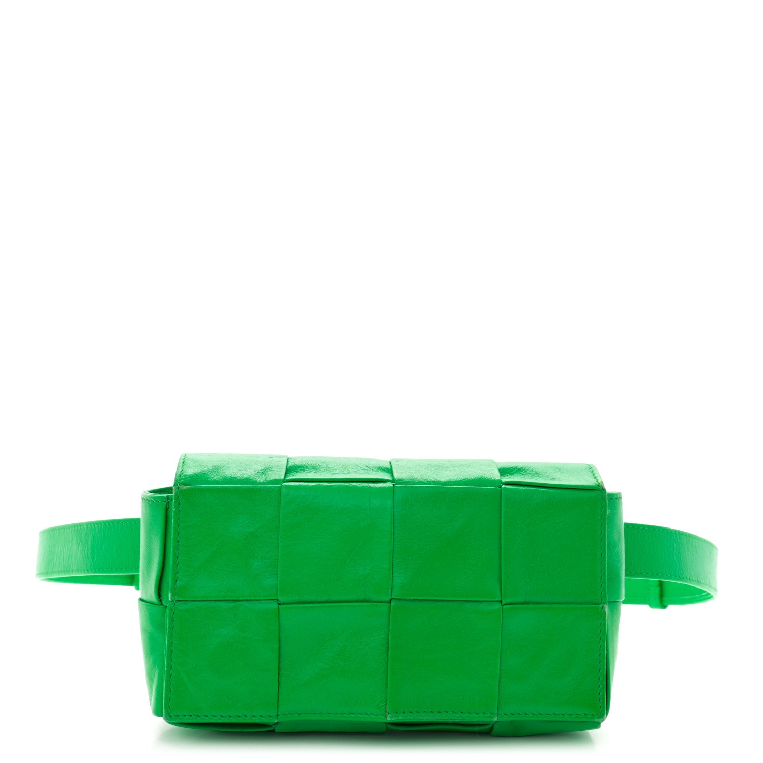 Bottega Veneta Paper Calfskin Intreccio Cassette Belt Bag Parakeet 1 of 18