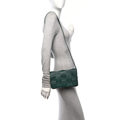 Bottega Veneta Lambskin Maxi Intrecciato Cassette Crossbody Bag Raintree Green 2 of 11
