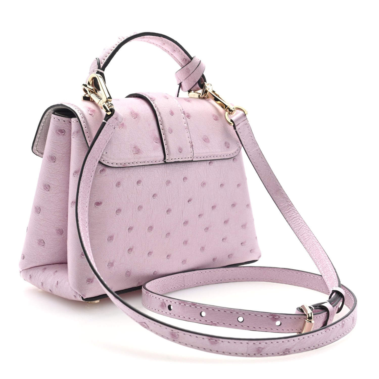 Louis Vuitton Iridescent Ostrich Rose Des Vents Mini Pearly Lilac 4 of 11