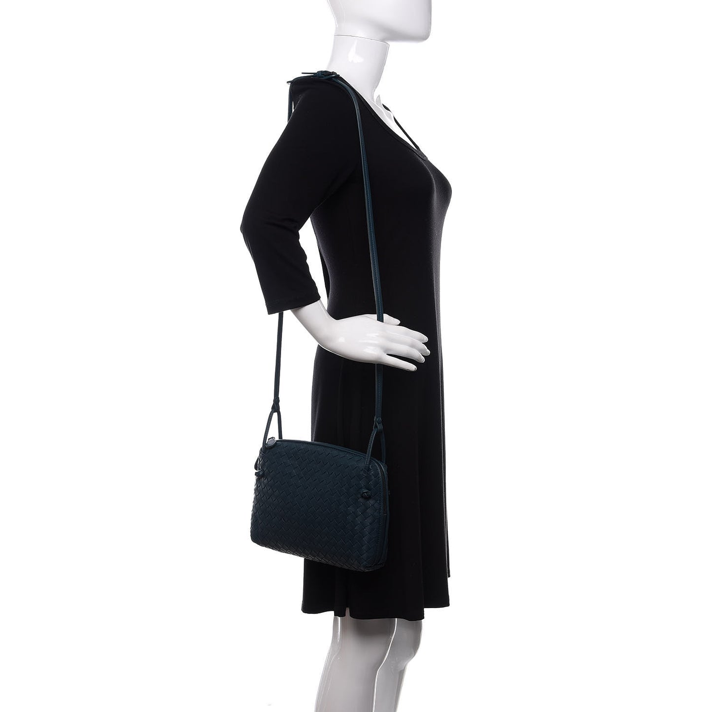 Nappa Intrecciato Nodini Bag Petrol Blue