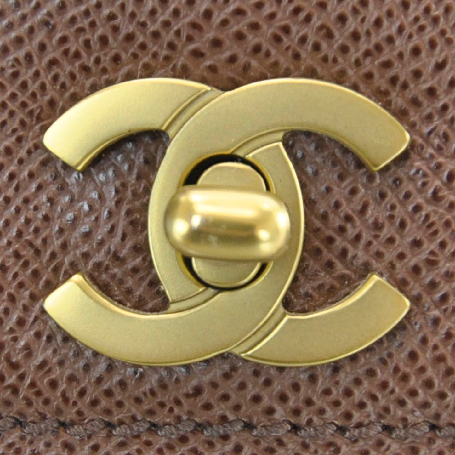 Caviar Flap Bag Brown