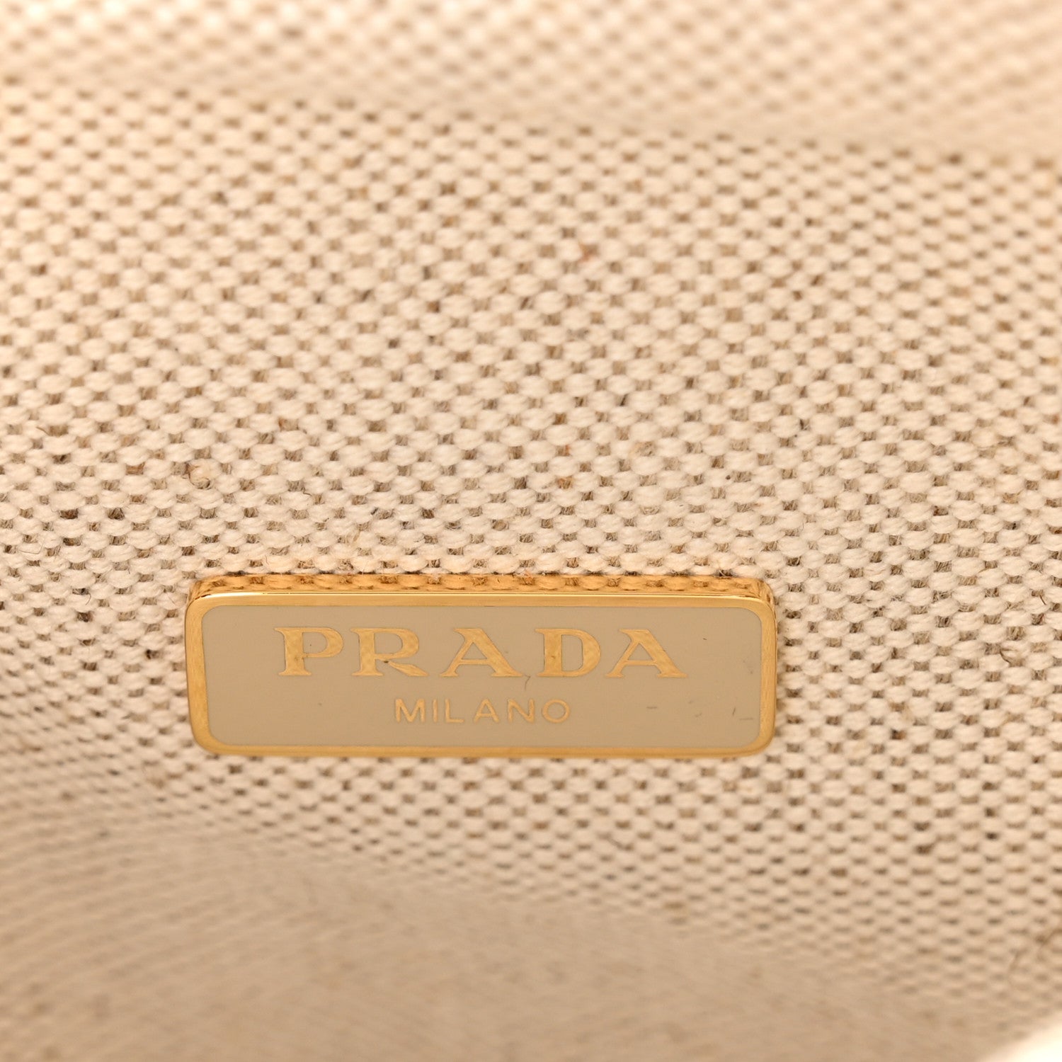 Prada Wicker Canvas Mini Tote Tan White 5 of 11