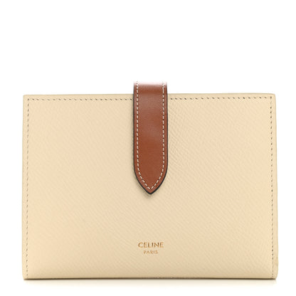 Celine Grained Calfskin Medium Multifunction Strap Wallet Ivory Tan 1 of 7