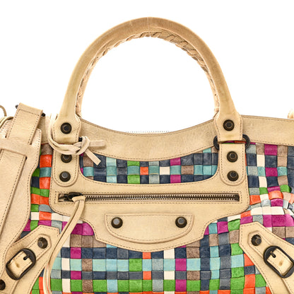 Balenciaga Agneau Lattice Woven Classic Hardware First Multicolor Praline 9 of 11