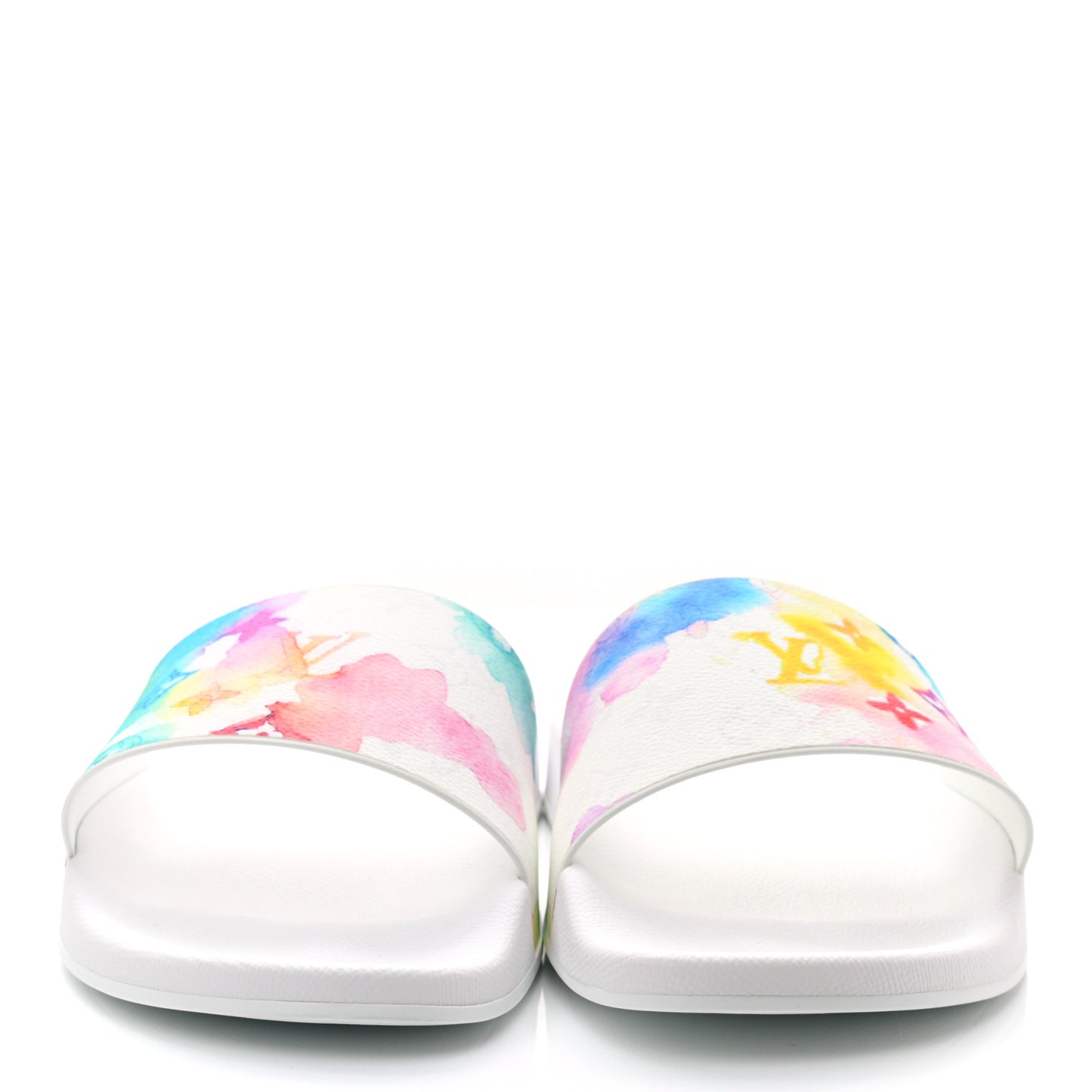 Monogram Watercolor Mens Waterfront Mules 10 Multicolor