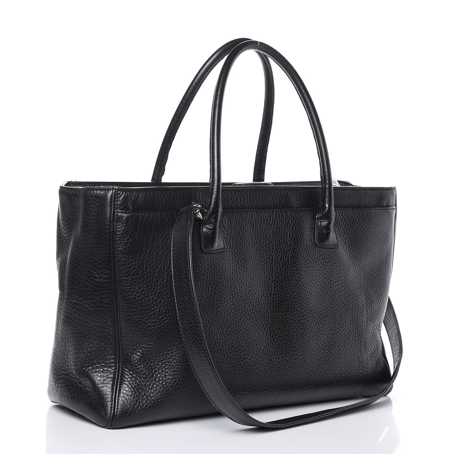 Chanel Calfskin XL Cerf Executive Shopper Tote Black 3 of 24