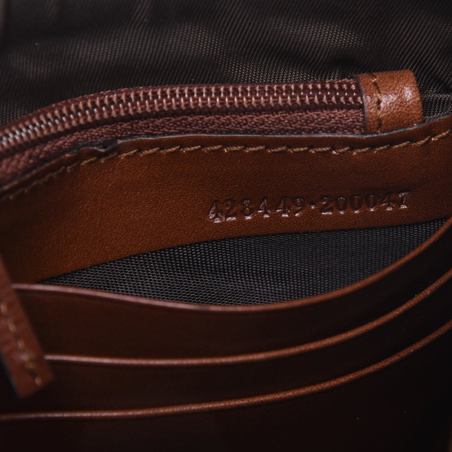 GG Supreme Monogram Wrist Wallet Brown