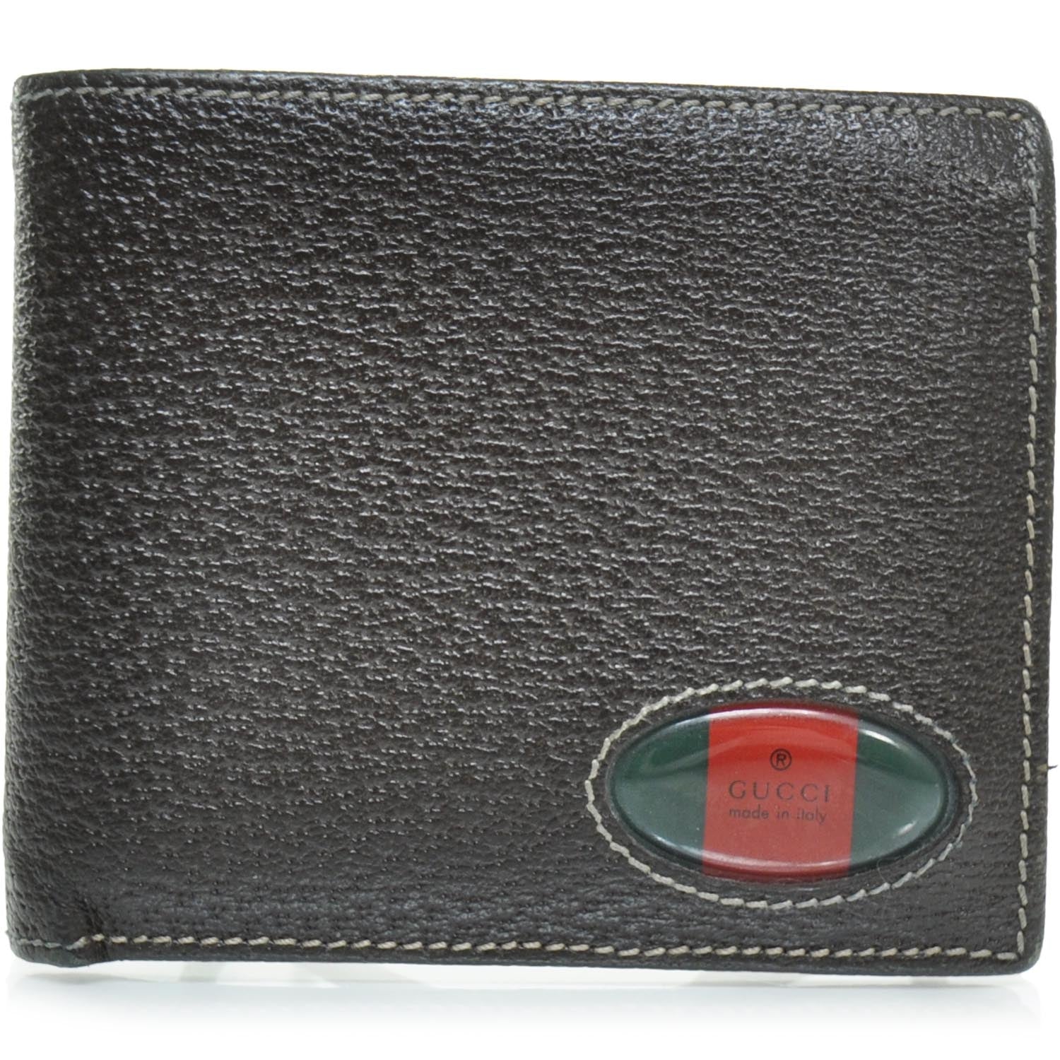 Gucci Mens Leather Bi-Fold Wallet Brown 1 of 8