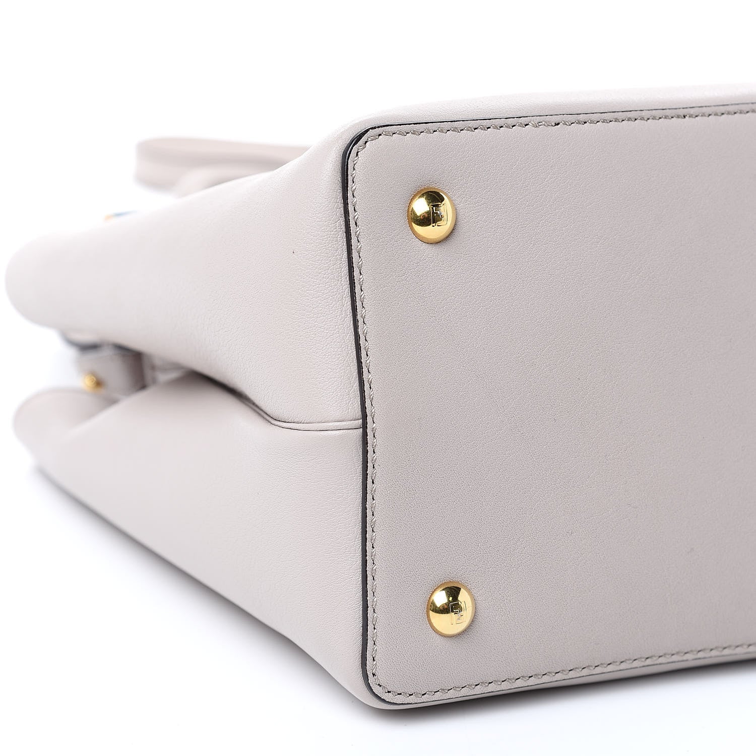 Fendi Vitello Dolce Century Petite 2Jours Tote Grigio Polvere Ciclamino 8 of 11