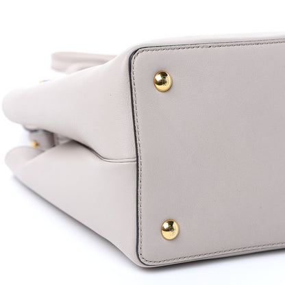 Fendi Vitello Dolce Century Petite 2Jours Tote Grigio Polvere Ciclamino 8 of 11