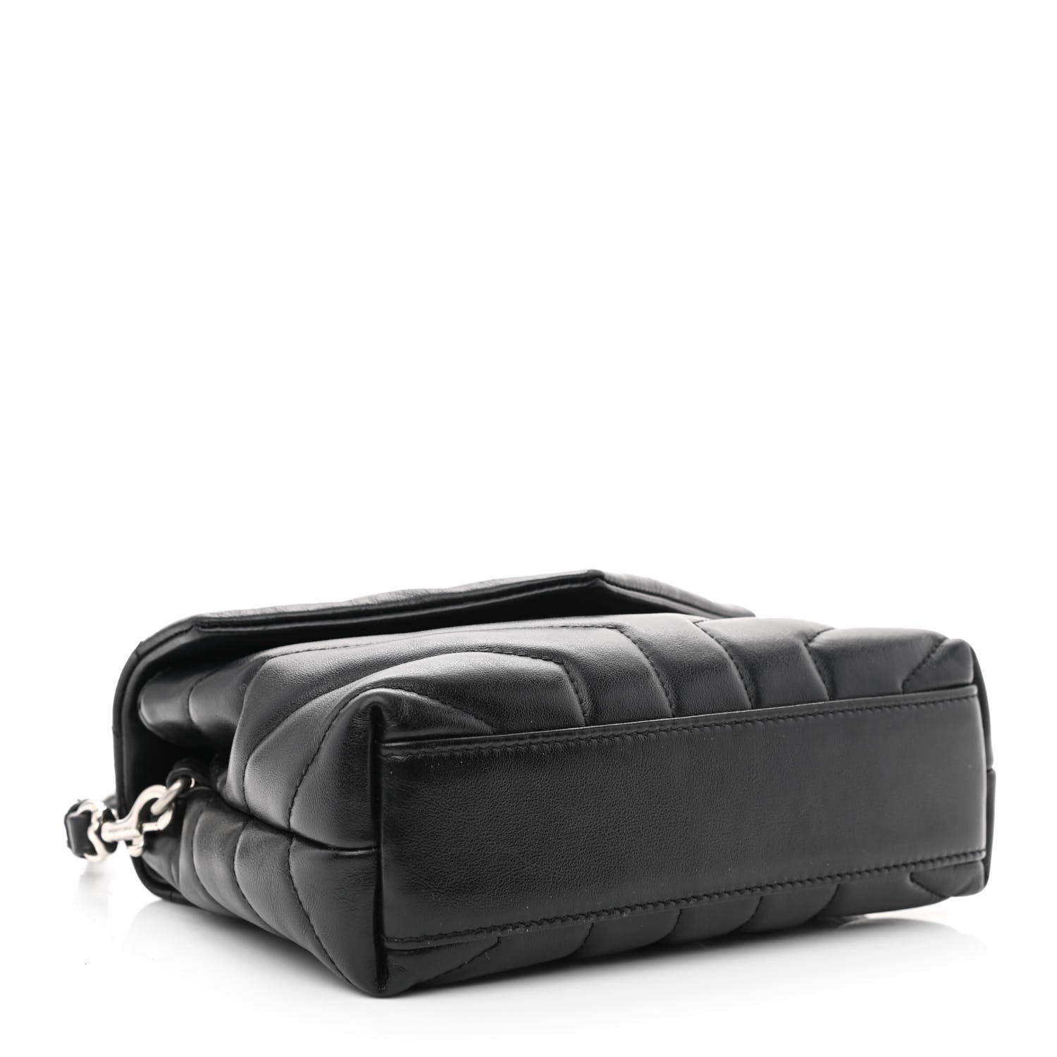 Saint Laurent Calfskin Y Quilted Monogram Toy Loulou Crossbody Bag Black 4 of 11