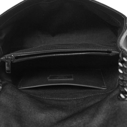 Saint Laurent Grain De Poudre Medium West Hollywood Monogram Fold-Over Black 6 of 10