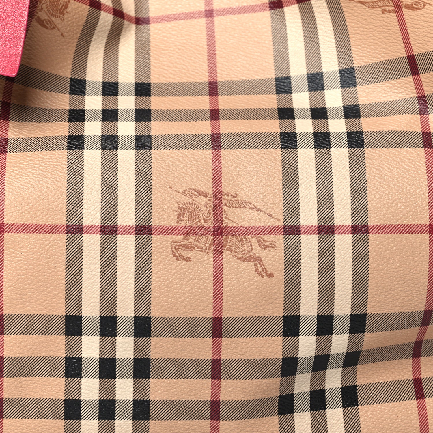 Burberry Haymarket Check Bow Canterbury Tote Pink 7 of 12