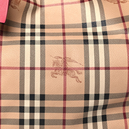 Burberry Haymarket Check Bow Canterbury Tote Pink 7 of 12