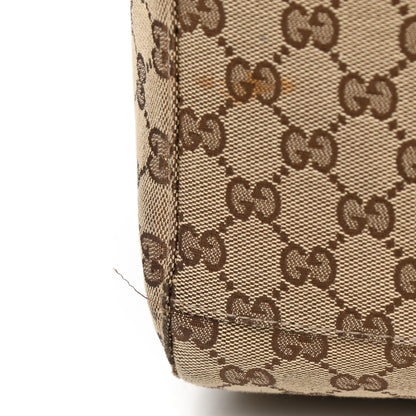 Gucci GG Monogram Web Large Collapsible Carry On Duffle Beige Brown 10 of 11