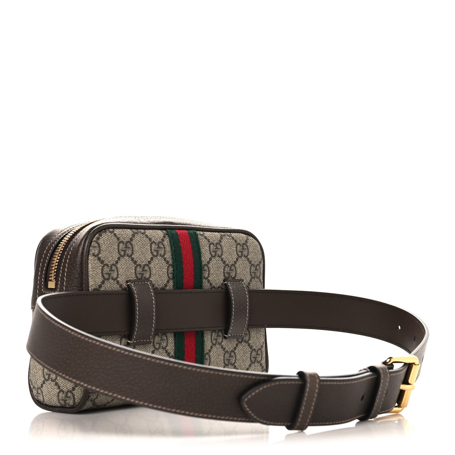 Gucci GG Supreme Monogram Web Small Ophidia Belt Bag 75 30 Dark Brown 3 of 11