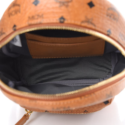 MCM Visetos Side Stud X-Mini Stark Backpack Cognac 5 of 10