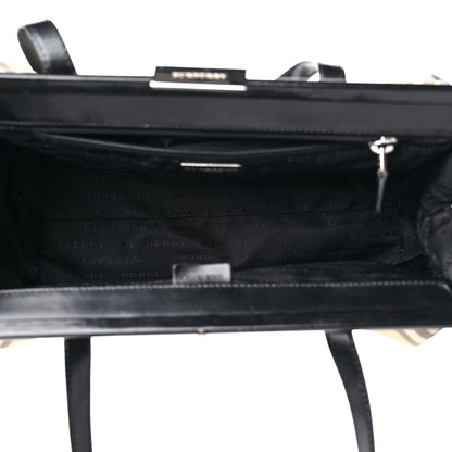 Burberry Nova Check Top Handle Tote Black 5 of 17