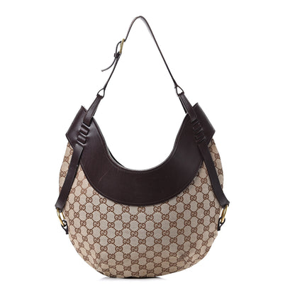 Gucci Monogram Half Moon Hobo Dark Brown 1 of 20