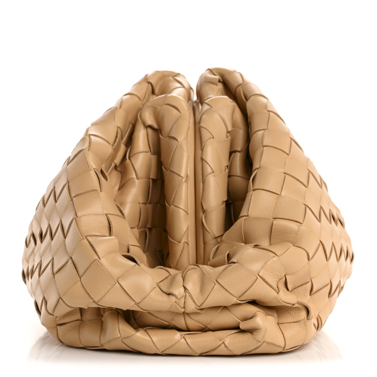 Bottega Veneta Nappa Maxi Intrecciato The Pouch Oversized Clutch Almond 11 of 11