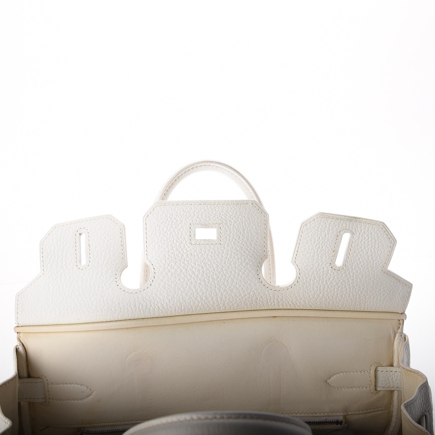 Hermes Taurillon Clemence Birkin 30 White 11 of 44
