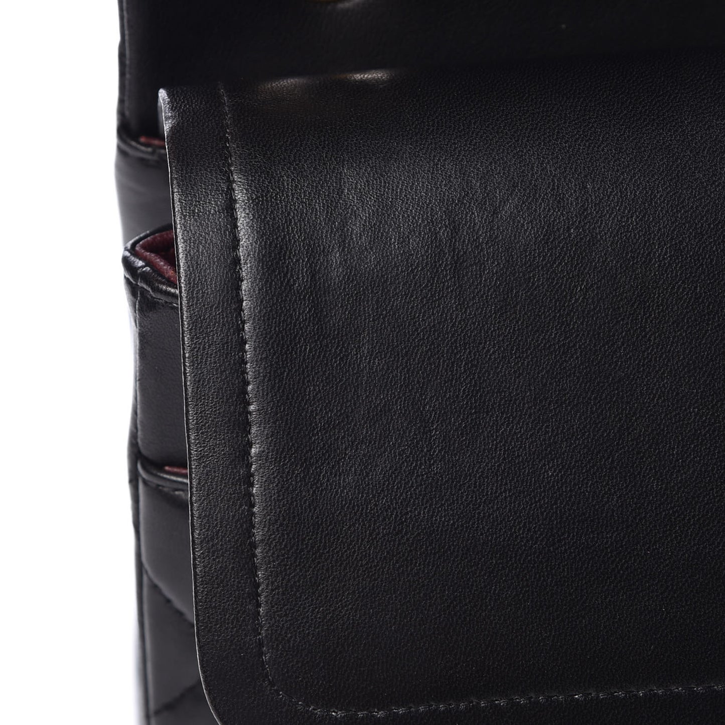Lambskin Quilted Jumbo Double Flap Black