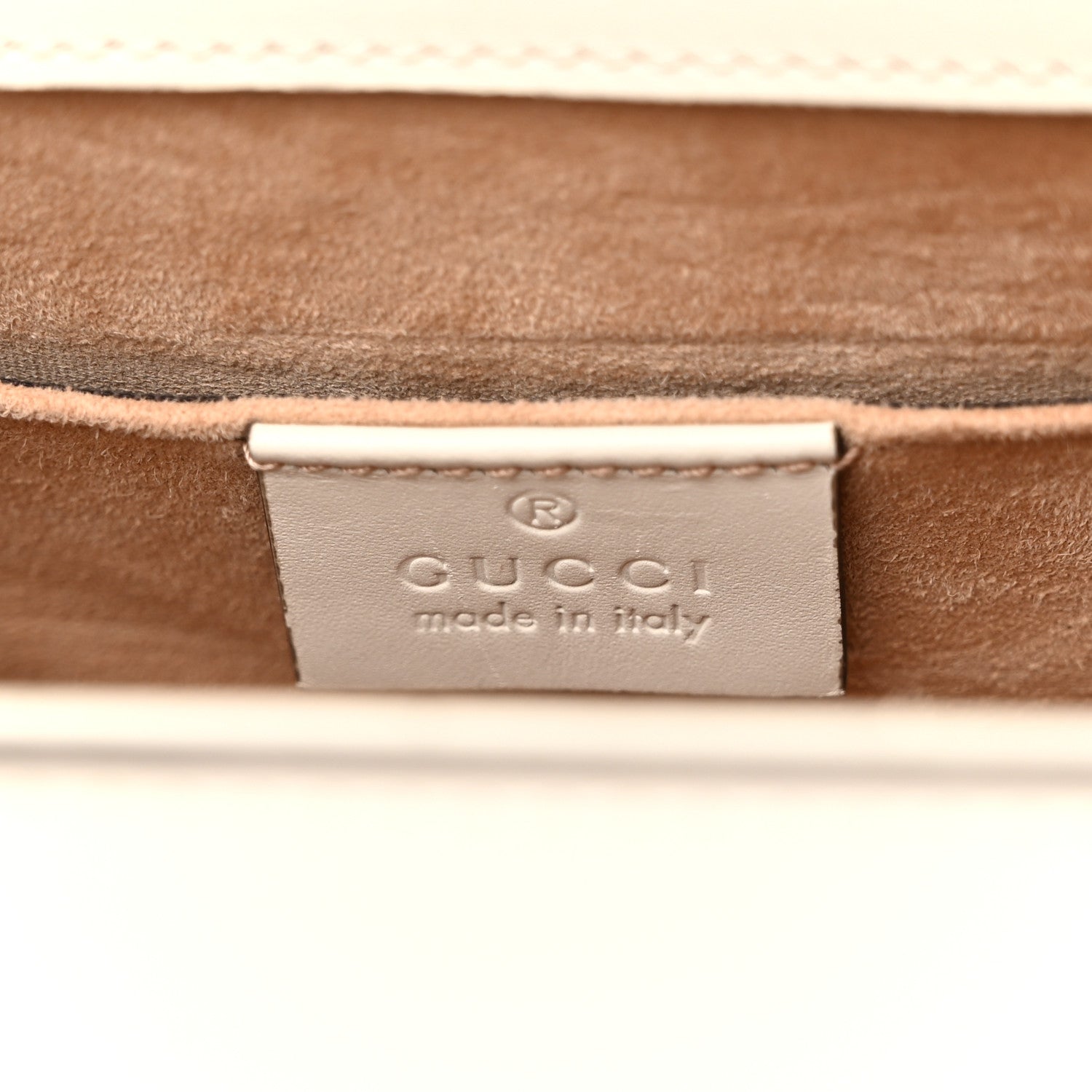 Gucci Calfskin Mini Sylvie Top Handle Bag White 6 of 10