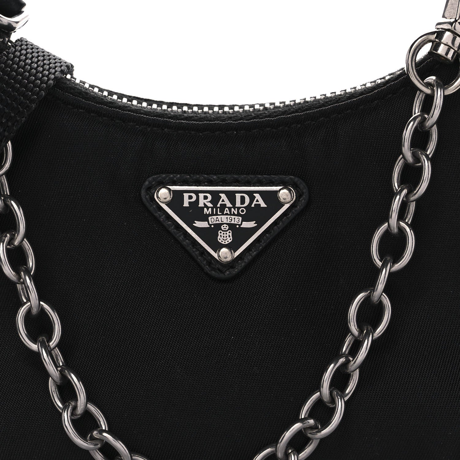 Prada Tessuto Nylon Mini Re-Edition 2000 Shoulder Bag Black 8 of 10