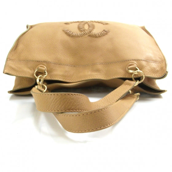 Leather CC Tote Beige