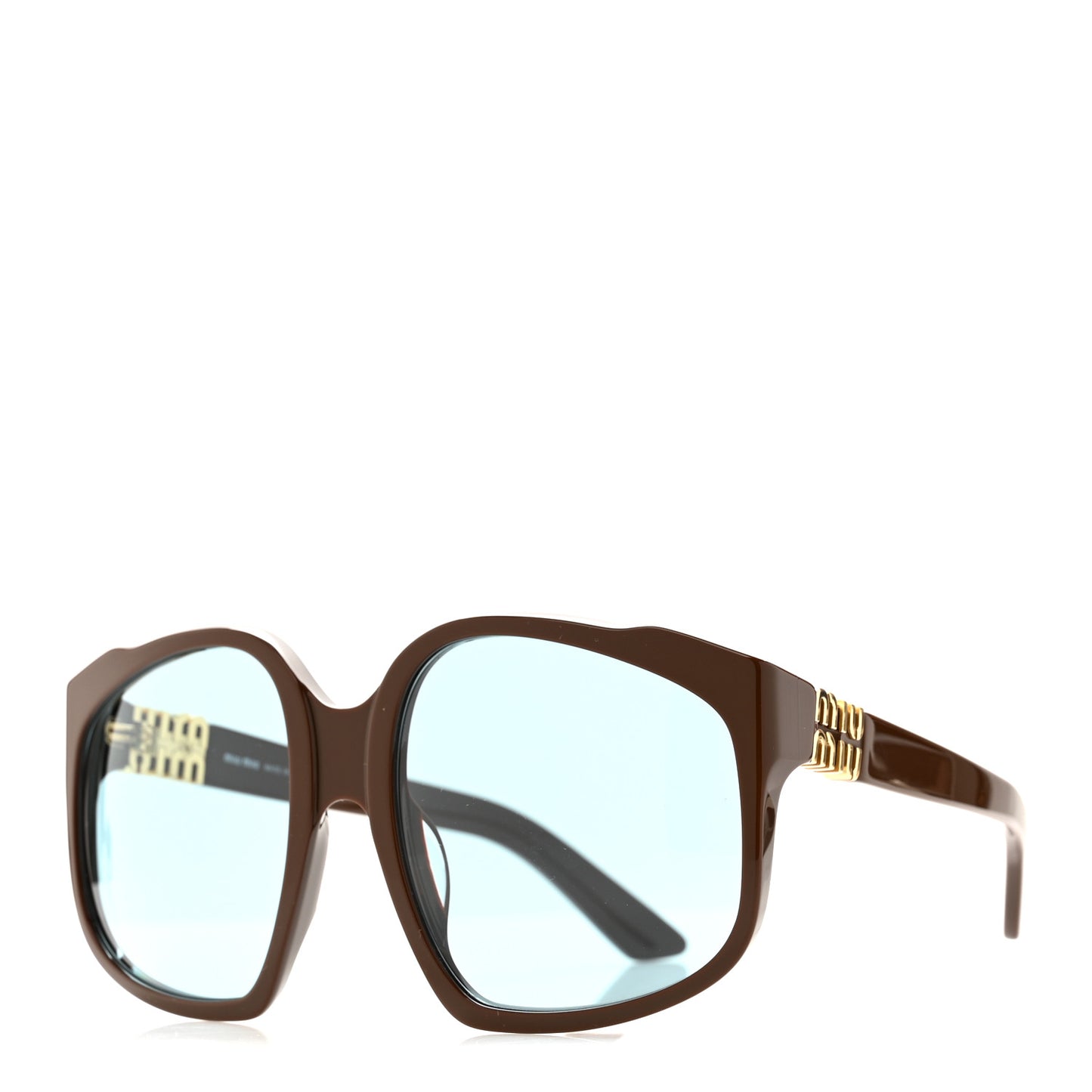 Acetate Square Sunglasses SMU A07 Brown