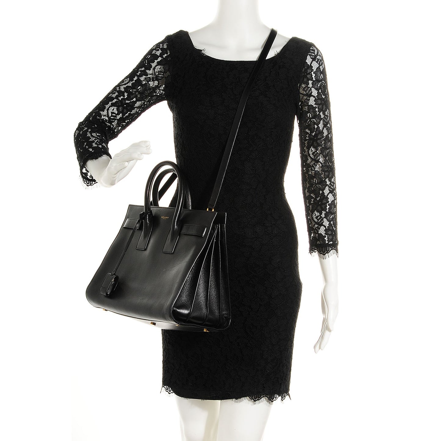 Calfskin Small Sac De Jour Black
