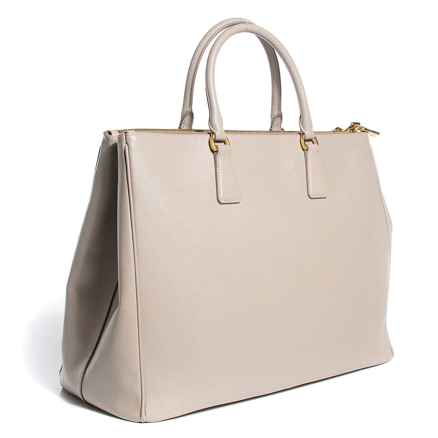 Saffiano Lux Extra Large Galleria Double Zip Tote Pomice