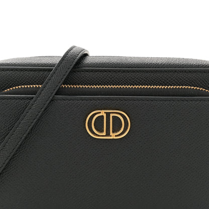Christian Dior Grained Calfskin Caro Double Pouch Black 8 of 10