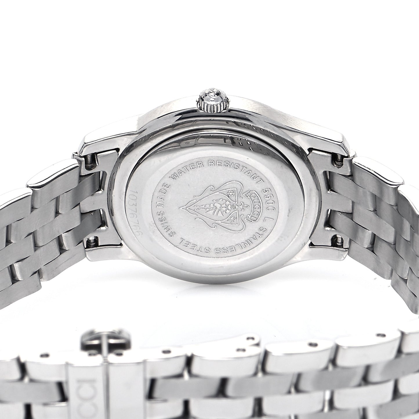 Stainless Steel Diamond 27mm 5500L Quartz Watch Black